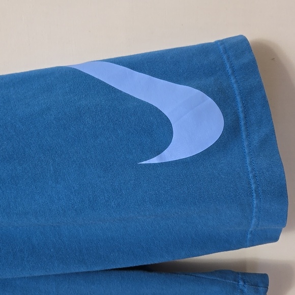 Nike Boys‎ Cotton Shorts Size Medium Blue Large Swoosh - Picture 7 of 10